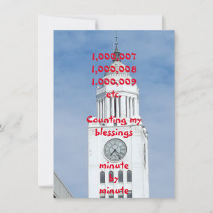 Counting My Blessings Flat Greeting Card