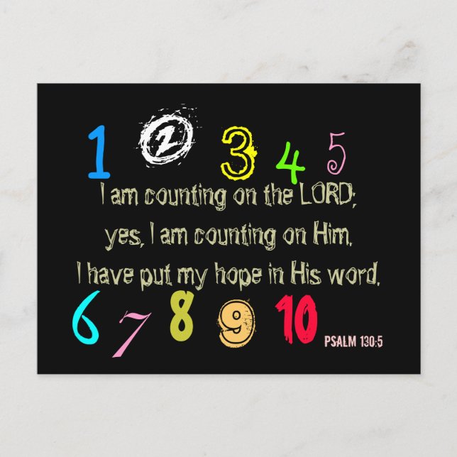 Counting On The Lord Postcard (Front)