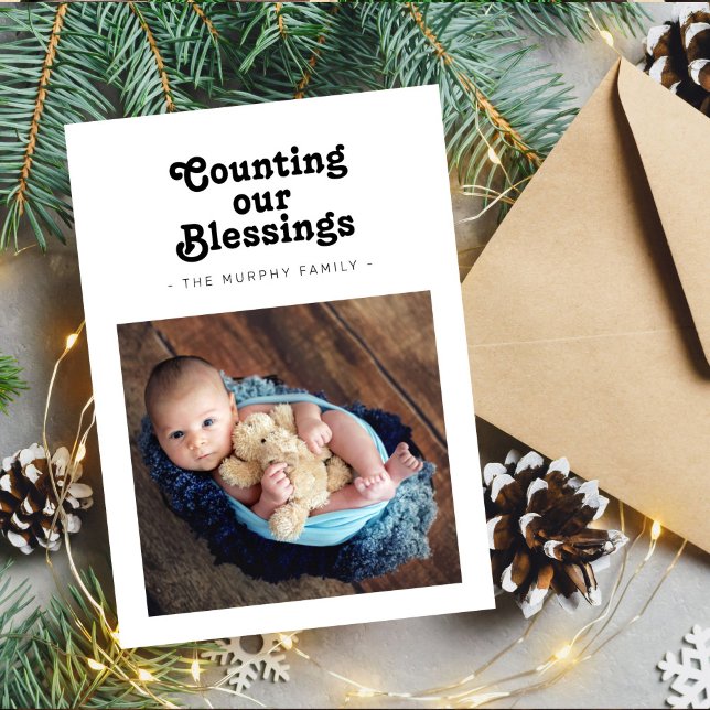 Counting our Blessings Christmas Holiday Card (Creator Uploaded)