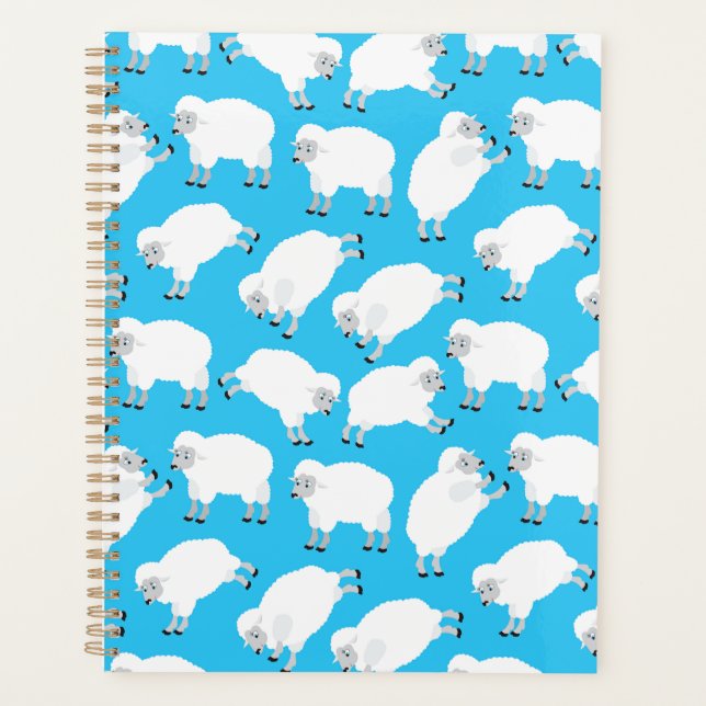 Counting Sheep Blue Nursery Pattern (Devant)