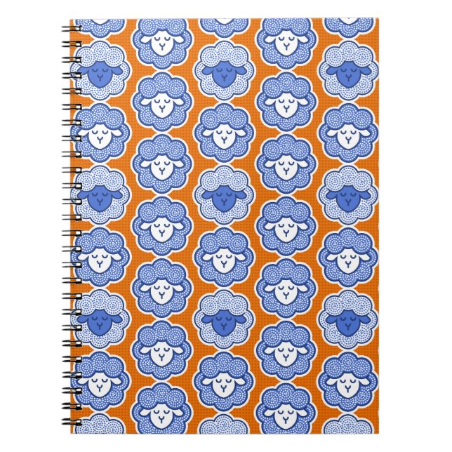 Counting sheep - blue & orange notebook (Front)