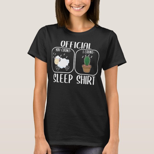 Counting Sheep Cactus Sleepshirt T-Shirt (Front)