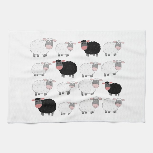 Counting Sheep Kitchen Towel (Horizontal)