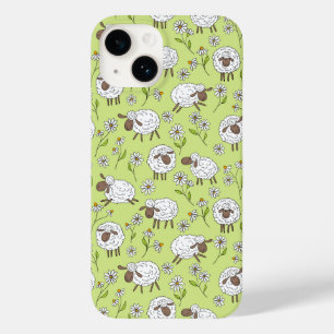 Counting sheep on honney dew green Case-Mate iPhone 14 case