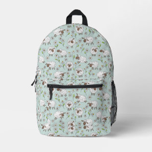 Counting sheep on sea glass printed backpack