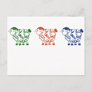 Counting sheep postcard