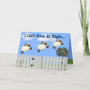 "Counting Sheep" Thinking of You Greeting Card
