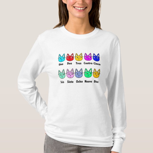 Counting Spanish Cats T-Shirt (Front)