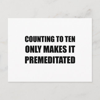 Counting Ten Premeditated Postcard