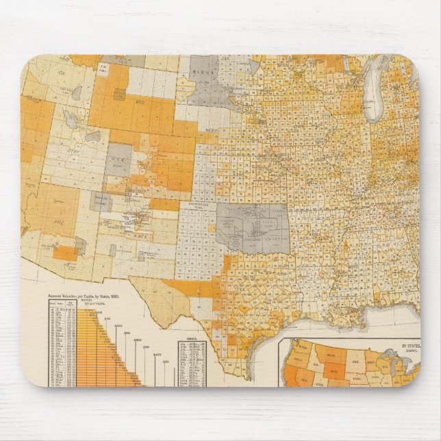 countries assessed valuation mouse pad (Front)