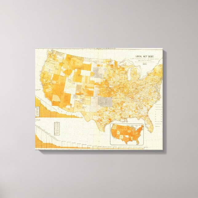 countries debt per capita canvas print (Front)