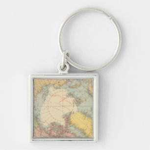 Countries round North Pole Keychain