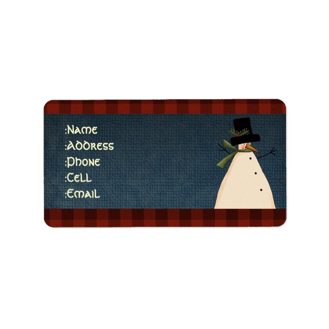 Country address labels (Front)