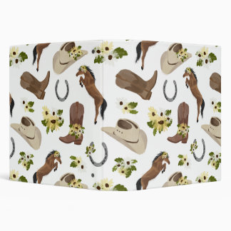 Country and Floral 3 Ring Binder