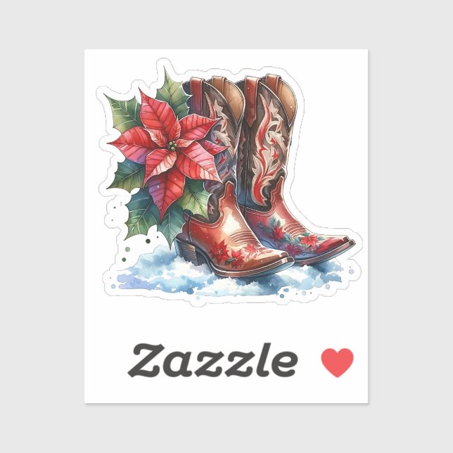 Country and Western Rustic Cowboy Boots Christmas (Sheet)