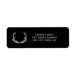 Country Antler Return Address Label