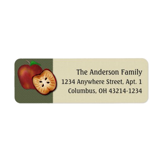 Country Apple Design Return Address Label