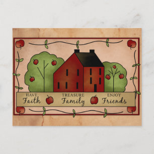 Country Apples Inspirational Postcard
