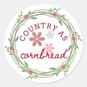Country as Cornbread Sticker
