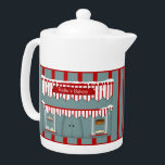 Country Bakery Teapot<br><div class="desc">This Country Bakery Teapot features my mouse drawn art. This  Teapot makes a wonderful gift idea this Holiday Season!</div>