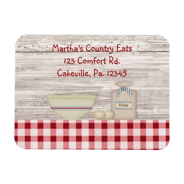 Country Baking Custom Business Magnet (Horizontal)