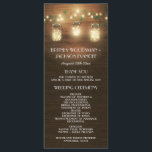 Country Barn Rustic Mason Jar Wedding Programs<br><div class="desc">Country Barn Rustic Mason Jar Wedding Programs - features a barn wood background with lighted mason jars and string lights hanging from a tree branch.</div>