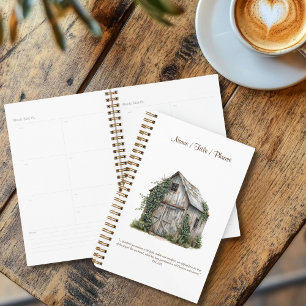 Country Barn Small Personalized Planner