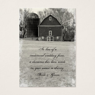 Country Barn Wedding Charity Favour