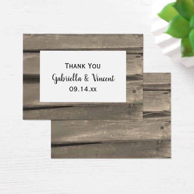 Country Barn Wood Wedding Favour Tags (Desk)