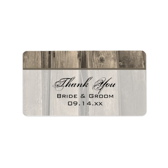 Country Barn Wood Wedding Thank You Favour Tag