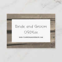 Country Barn Wood Wedding Website Card