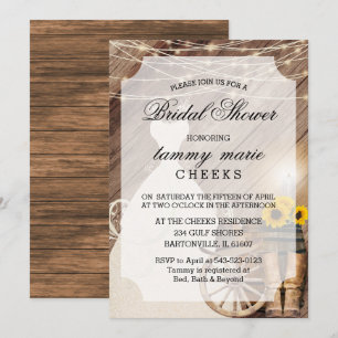 Country Barnwood Bridal Shower Invitation