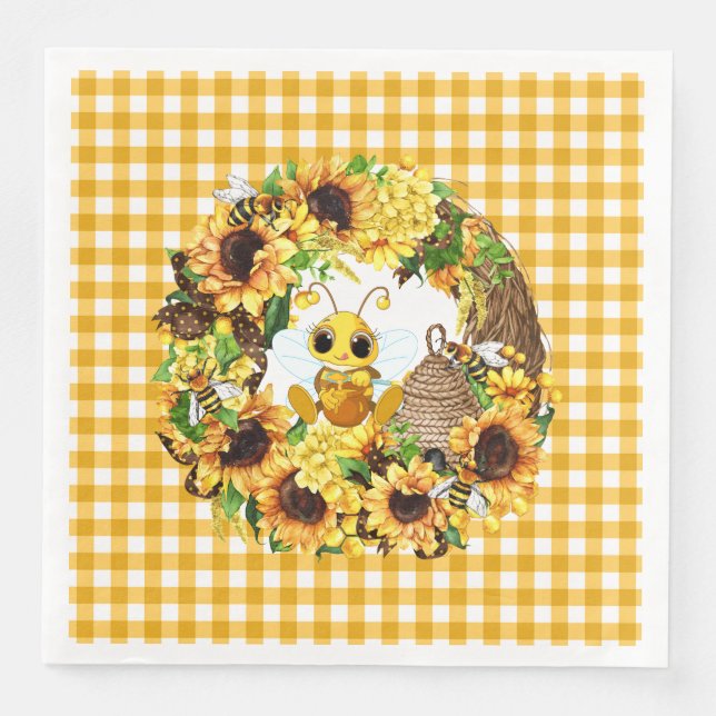Country Bee Napkin (Front)