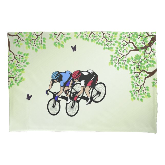 Country Bicycle Race Pillowcase (Front)