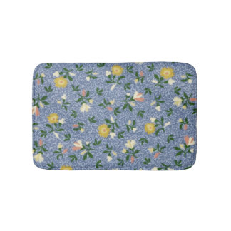 Country Blue Floral Bath Mat