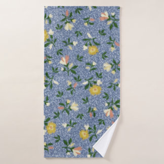Country Blue Floral Bath Towel