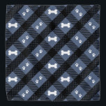 Country Blue Plaid - Pet  Bandana<br><div class="desc">Pet Bandana. Featuring a stylish Country Blue Plaid pattern. The blue background colour can be changed to any colour you like. ⭐99% of my designs in my store are done in layers. This makes it easy for you to resize and move the graphics and text around so that it will...</div>