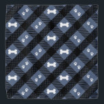 Country Blue Plaid - Pet  Bandana<br><div class="desc">Pet Bandana. Featuring a stylish Country Blue Plaid pattern. The blue background colour can be changed to any colour you like. ⭐99% of my designs in my store are done in layers. This makes it easy for you to resize and move the graphics and text around so that it will...</div>
