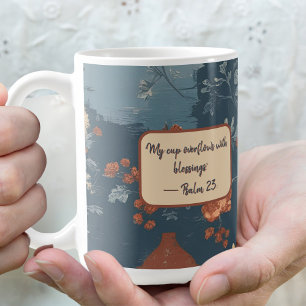 Country Blue Rust Rustic Farmhouse Customizable Coffee Mug