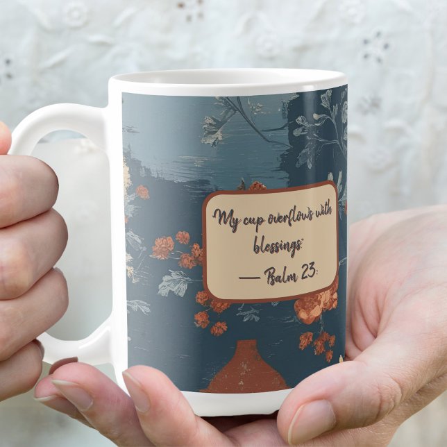 Country Blue Rust Rustic Farmhouse Customizable Coffee Mug (Creator Uploaded)