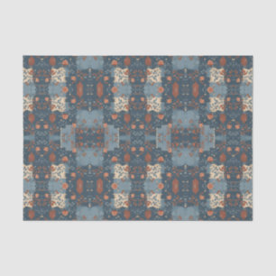 Country Blue Rust Rustic Farmhouse Customizable Tissue Paper