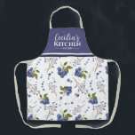 Country Blueberries Personalized Kitchen Apron<br><div class="desc">This adorable cottagecore country blueberry apron will make a perfect gift for a special person in your life... or even yourself! Personalize it with a name and a year and its good to go!</div>