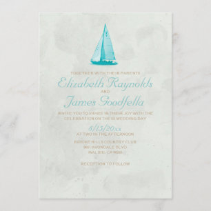 Country Boats Wedding Invitations