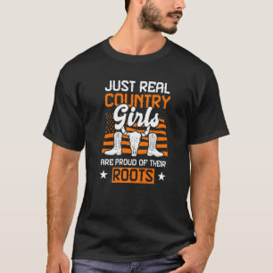 Country Boots Girls Southwestern Farm Cowgirls T-Shirt