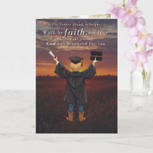 Country Boy- Sunset Graduation Greeting Card