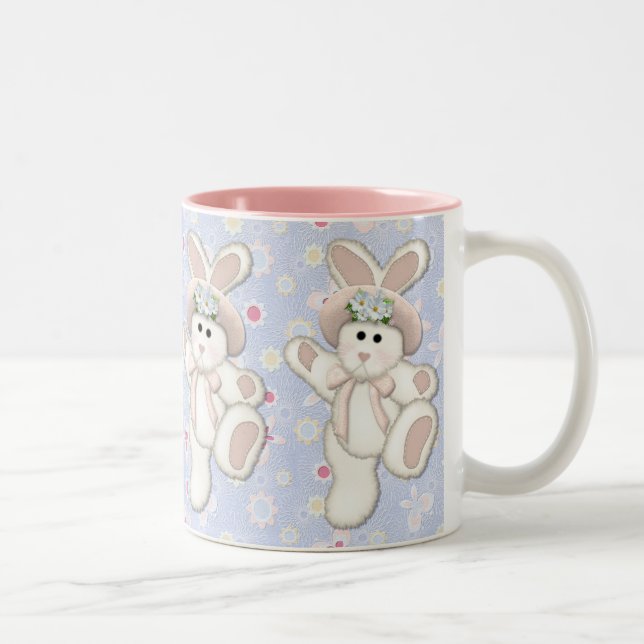 Country Bunny Two-Tone Coffee Mug (Right)