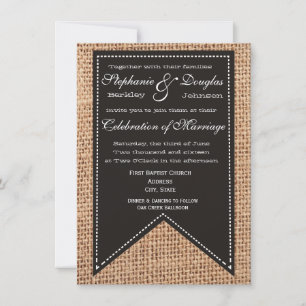 Country Burlap Imprimer Les Invitations De Mariage