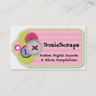 Country Buttons Scrapbooking Tag Business Card