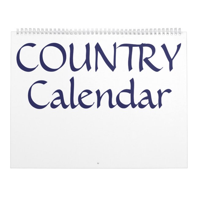 Country calendar (Cover)