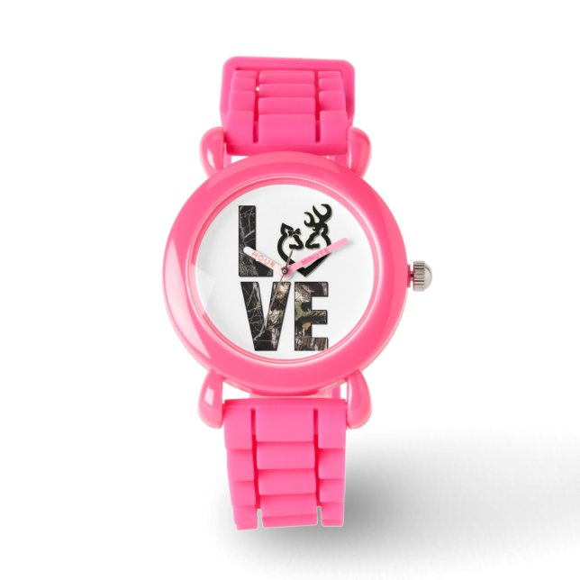 Country Camo Love Girl's Watch (Front)